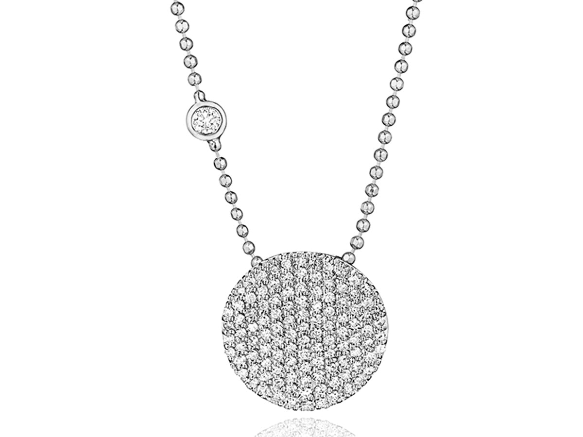 Bezel-Set Diamond Infinity Necklace