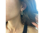 Baguette Link Huggie Earrings