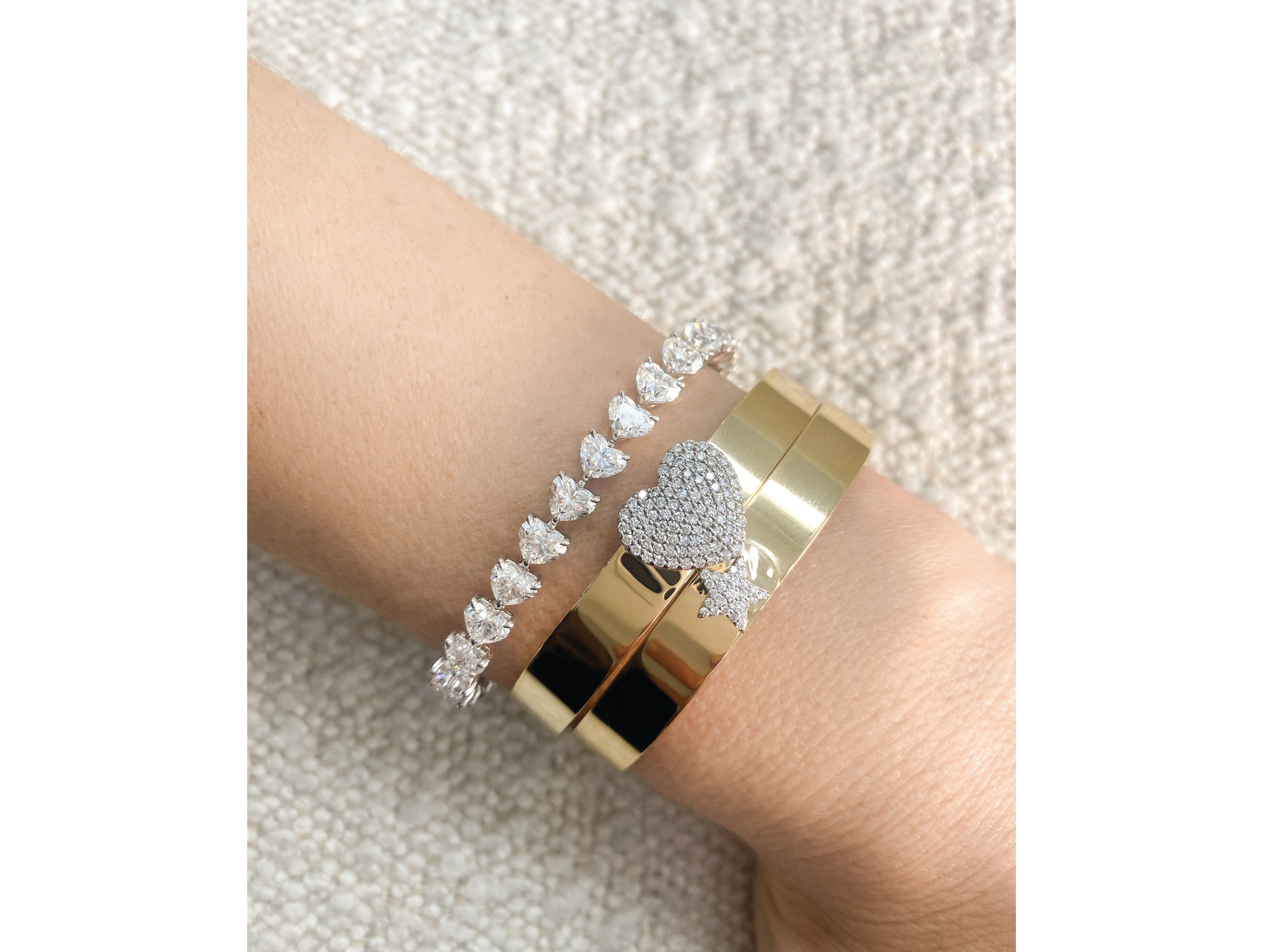 Heart Diamond Line Bracelet
