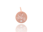 Rose Gold Carved Tag with Diamond