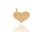 Yellow Gold Heart Carved Tag