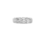 face on photo of the 4.05 TCW E-W 1/2 Bezel Cuddle Emerald Cut Eternity Band