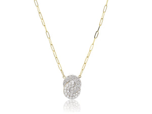 Diamond Double Interlocking Aura Necklace