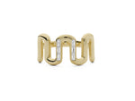 Link Baguette Squiggle Ring