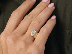 Kite Diamond Open Wrap Ring