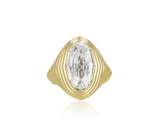 
                
                    Load image into Gallery viewer, Layered Step Cut Oval Diamond Ring
                
            