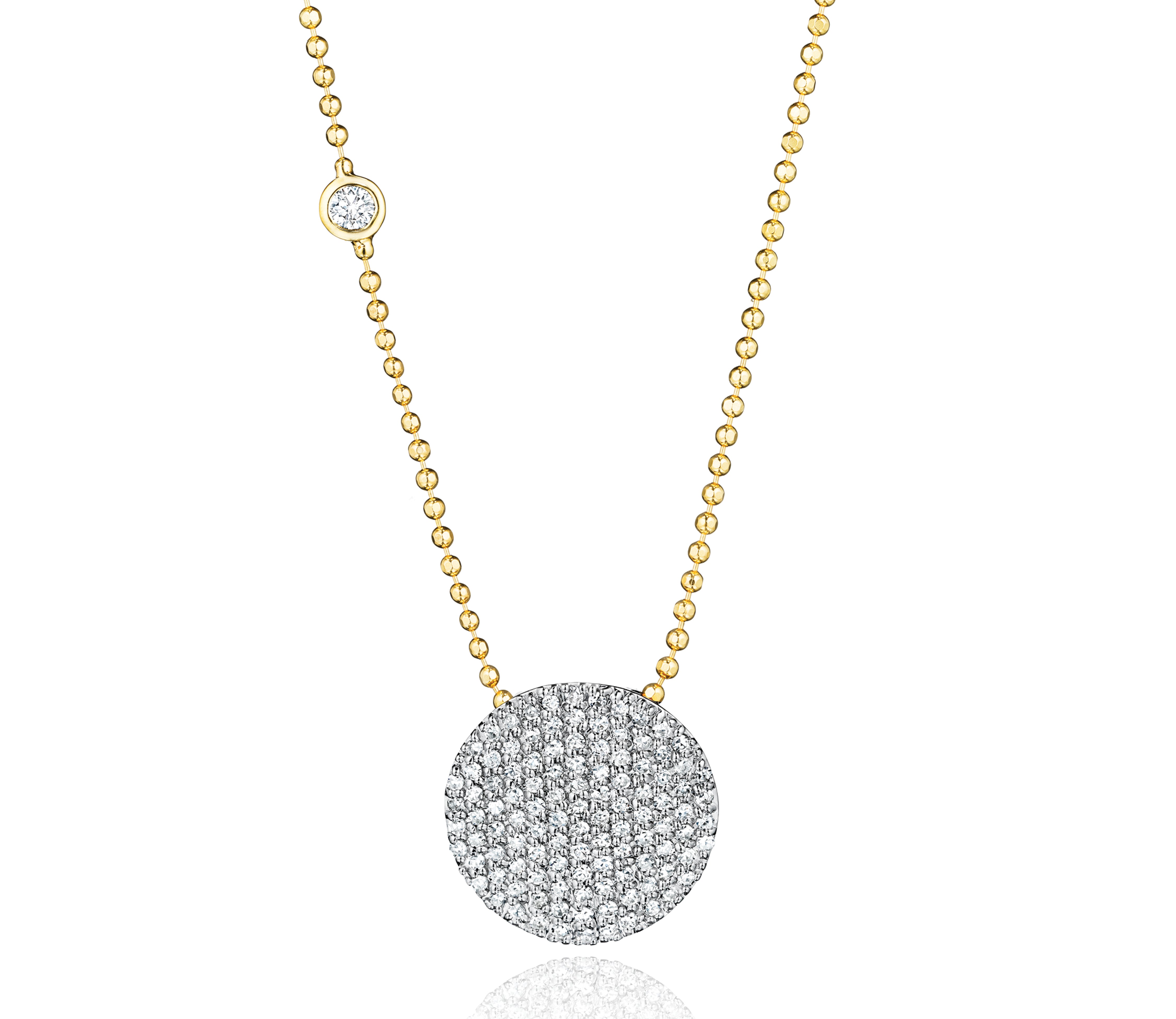 Bezel-Set Diamond Infinity Necklace