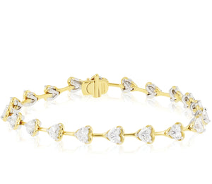 Heart Diamond Cuddle Line Bracelet