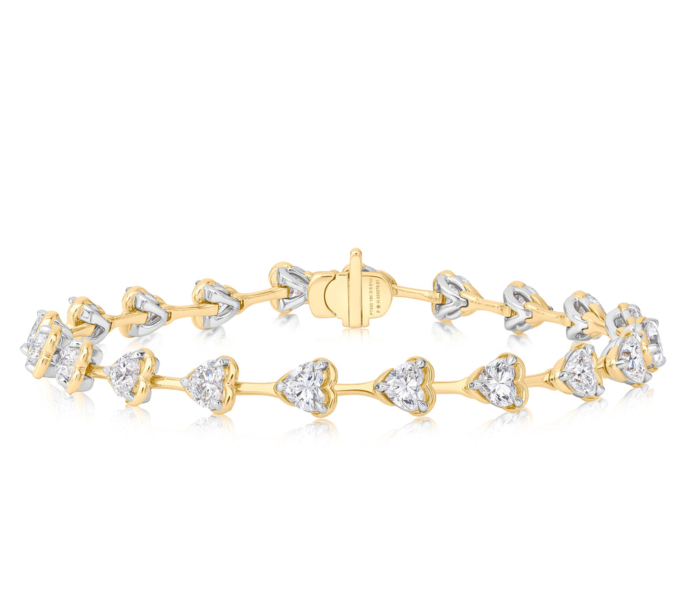 Heart Diamond Cuddle Line Bracelet