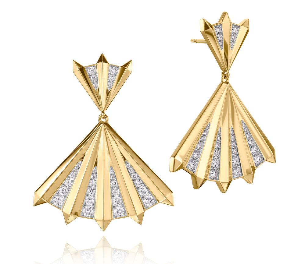 Aura Fan Drop Earring