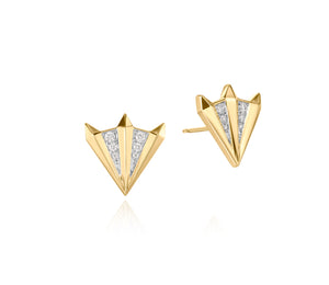 Aura Fan V-Stud Earring