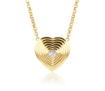 Heart Shape Diamond XL Layered Heart Necklace