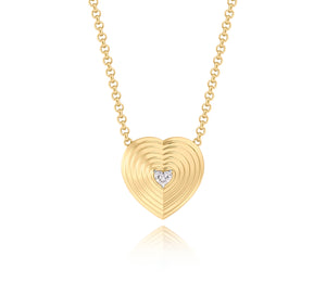 Heart Shape Diamond XL Layered Heart Necklace