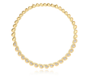 Pear Shape Diamond Layered Riviera Necklace