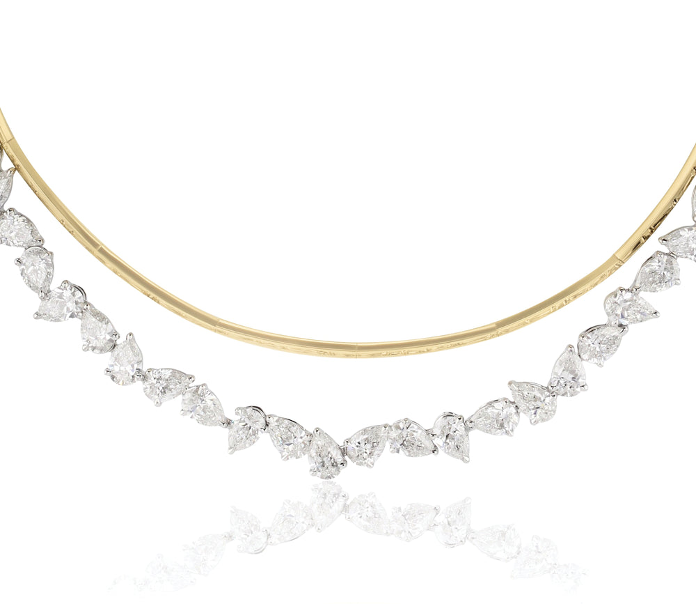 Pear Diamond Collar Necklace