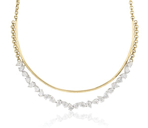 Pear Diamond Collar Necklace