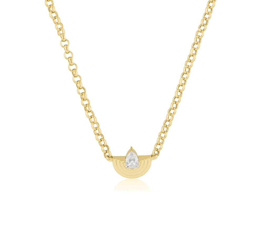 Pear Shape Diamond Demi Layered Necklace