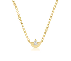 Pear Shape Diamond Demi Layered Necklace