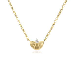 Pear Shape Diamond Large Demi Layered Necklace