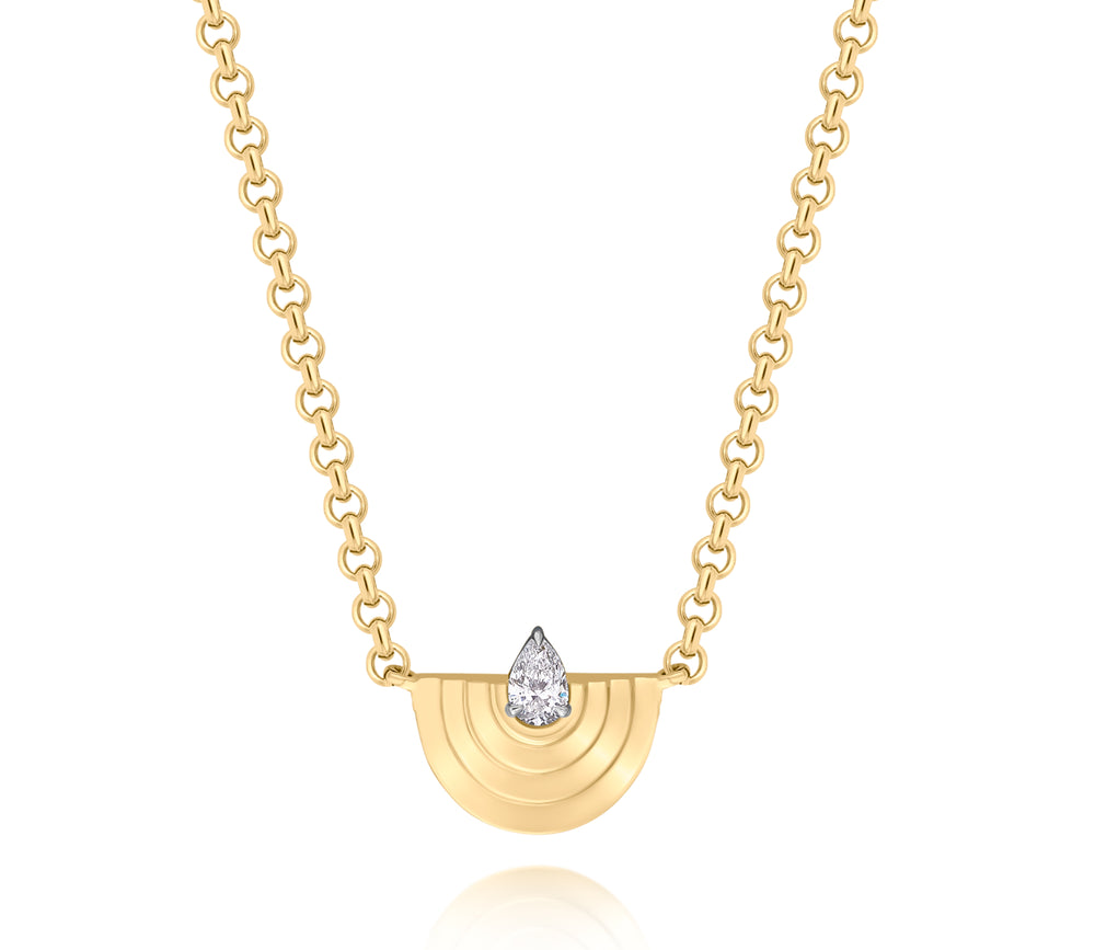 Pear Shape Diamond Large Demi Layered Necklace