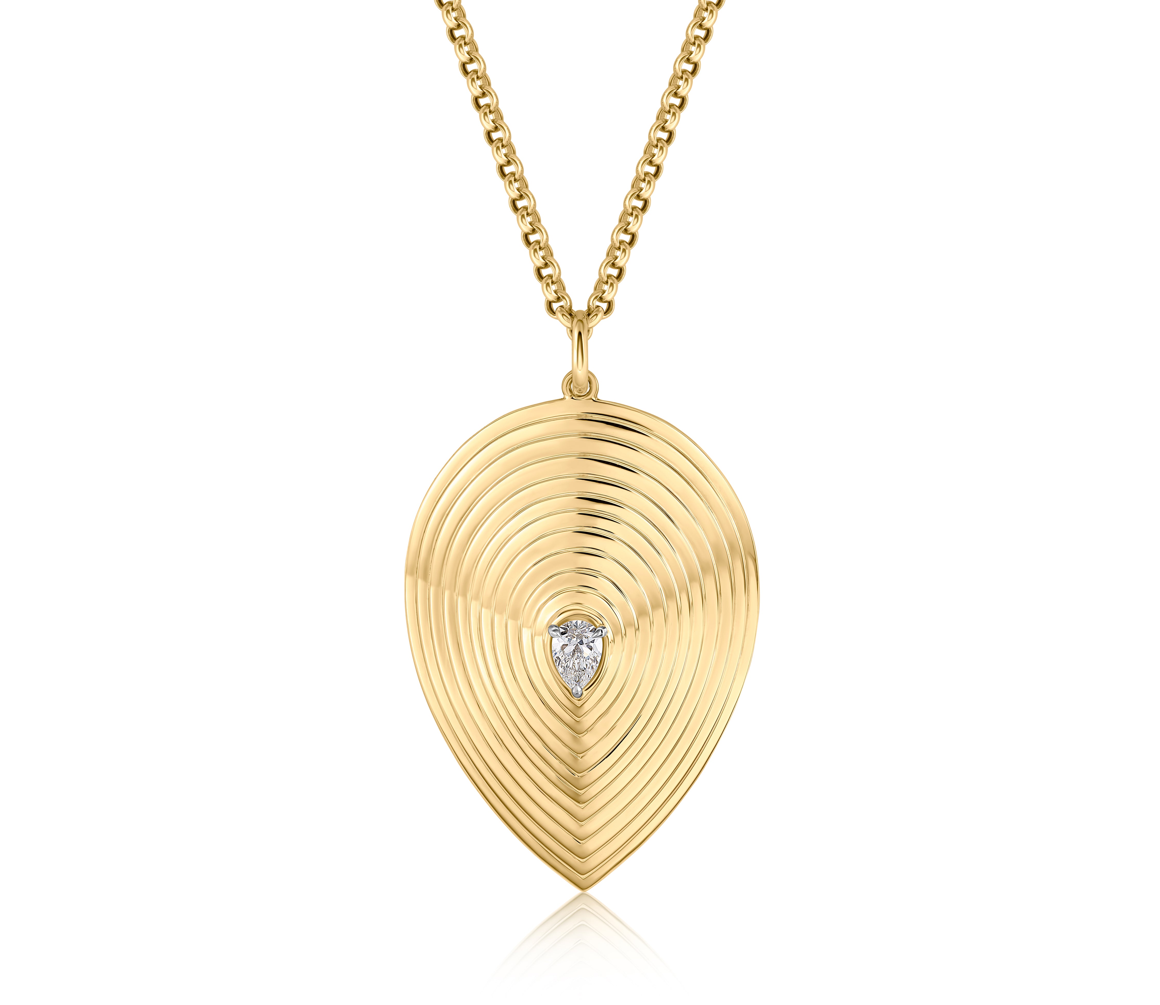 XL Pear Shape Diamond Layered Pear Necklace
