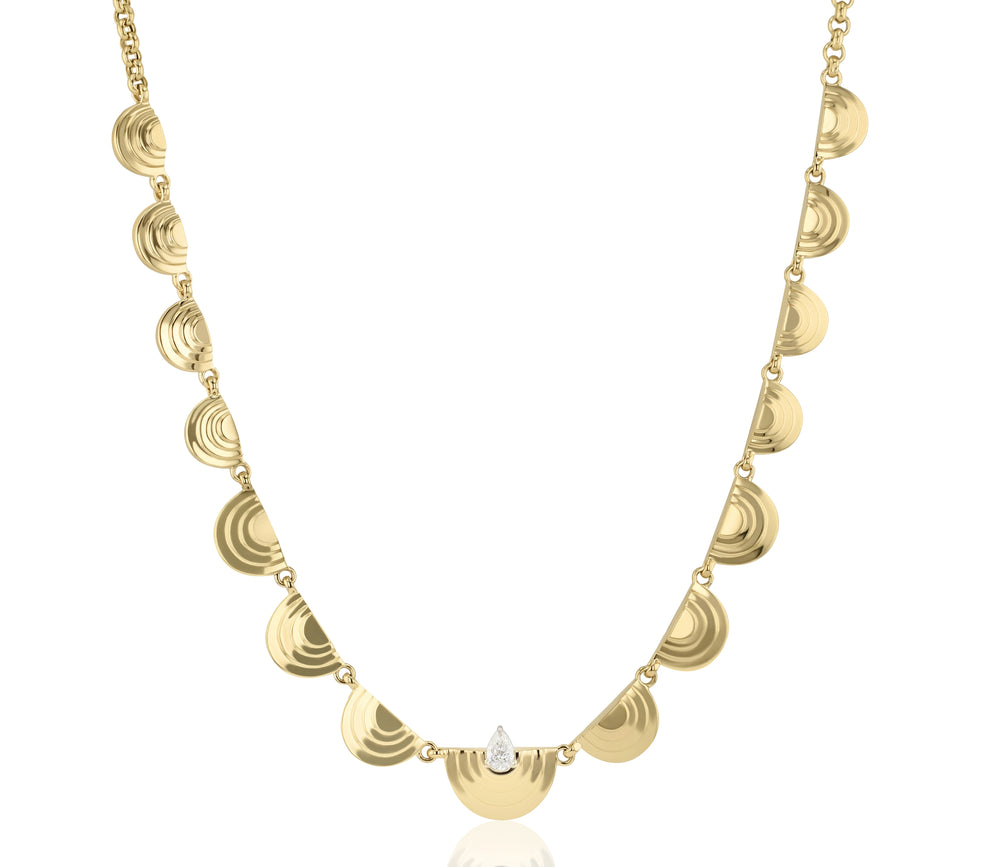 Pear Shape Diamond Layered Demi Station Necklace