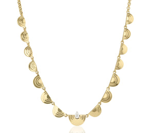 Pear Shape Diamond Layered Demi Station Necklace