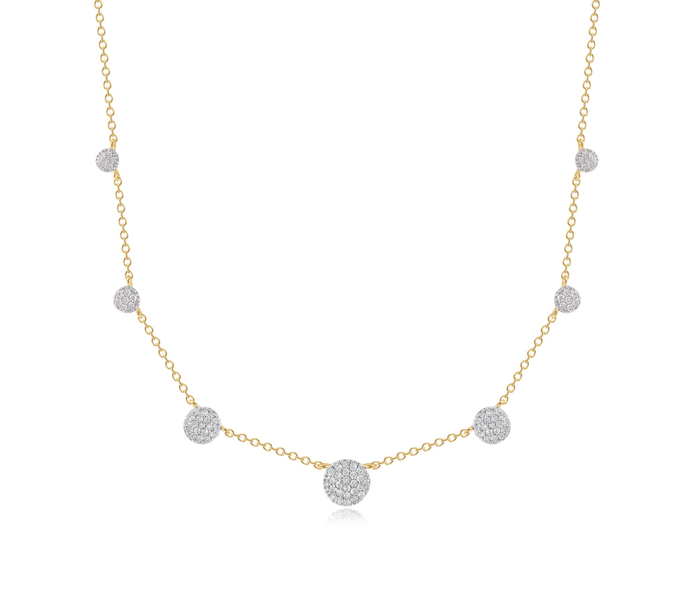 Steven Station Micro Graduated Infinity Necklace