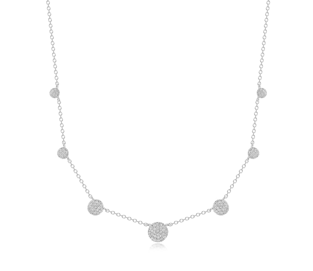 Seven Station Micro Graduated Infinity Necklace