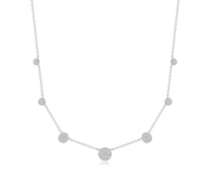 Seven Station Micro Graduated Infinity Necklace