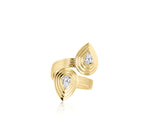 Pear Shape Diamond Large Layered Pear Bypass Ring