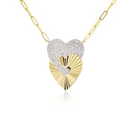 Aura Large Interlocking Heart Necklace