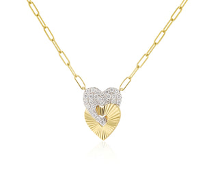 Aura Mini Interlocking Heart Necklace