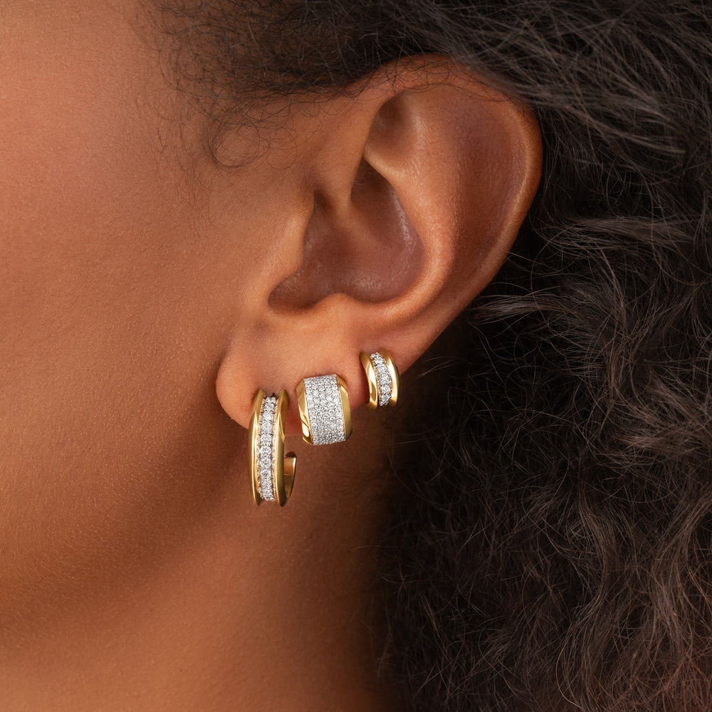 Fiji small skinny online hoop diamond earrings