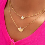 Pear Shape Diamond Demi Layered Necklace