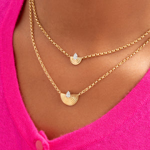 Pear Shape Diamond Large Demi Layered Necklace