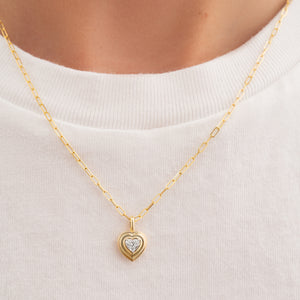 Heart Shape Diamond Layered Heart Necklace