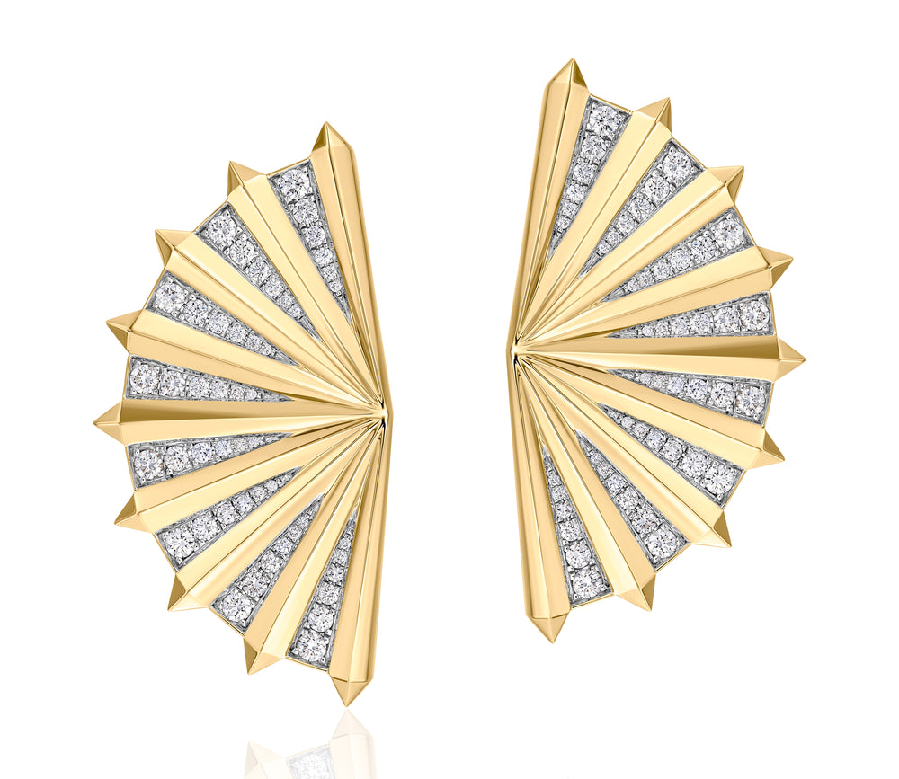 Aura Fan XL Large Stud Earring