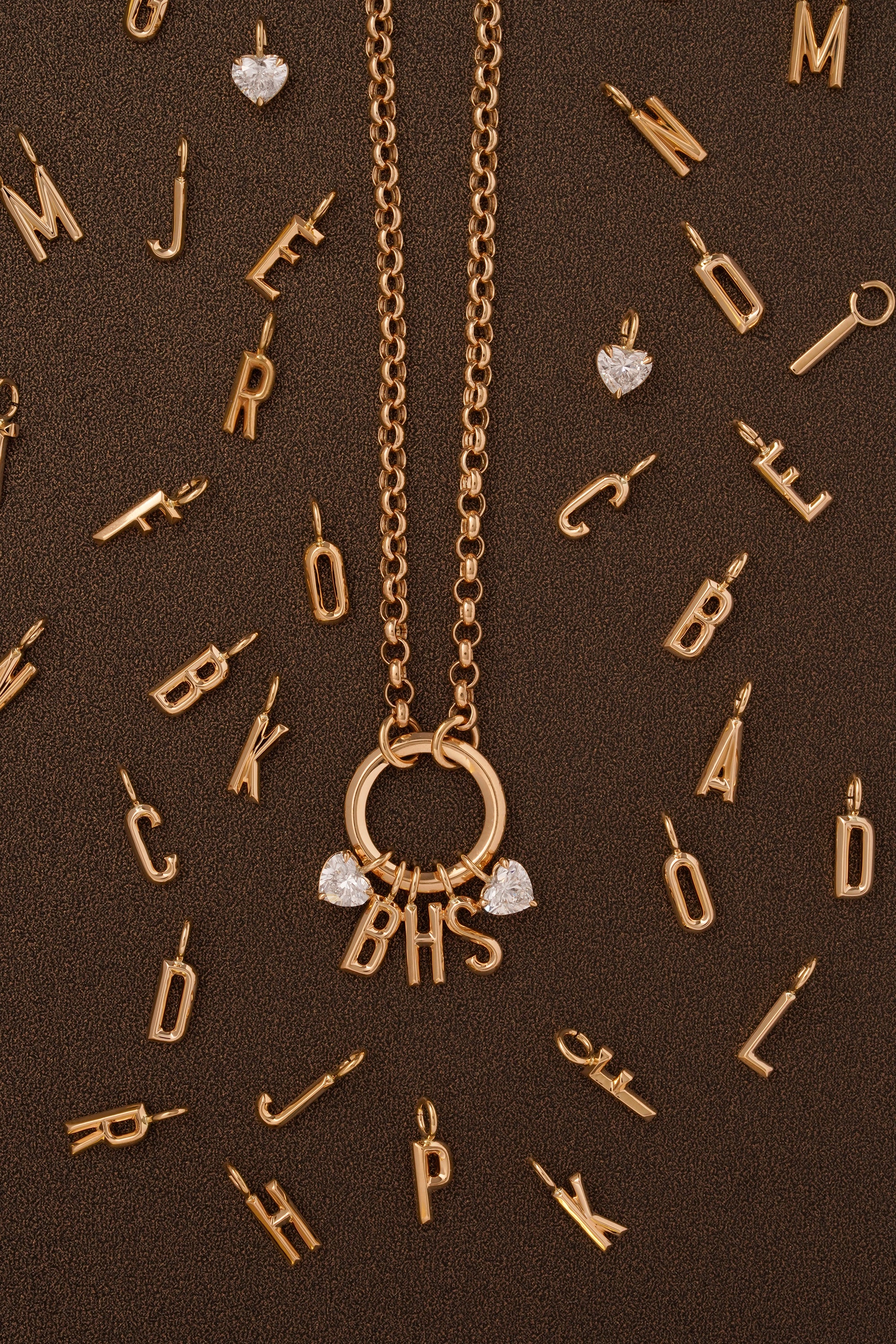 Single Initial Necklace Letter