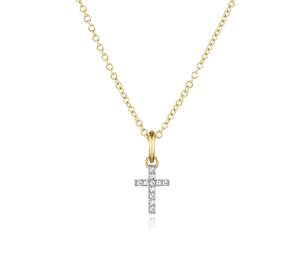 Micro Infinity Cross Necklace