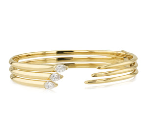 Pear Diamond Tip to Tail Bangle