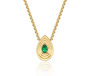 Emerald Layered Pear Necklace