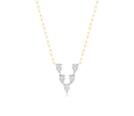 Pear Shape Diamond V-Necklace