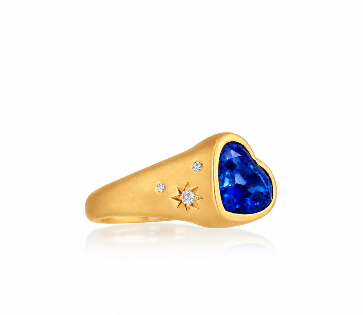 Ceylon Heart Blue Sapphire Ring