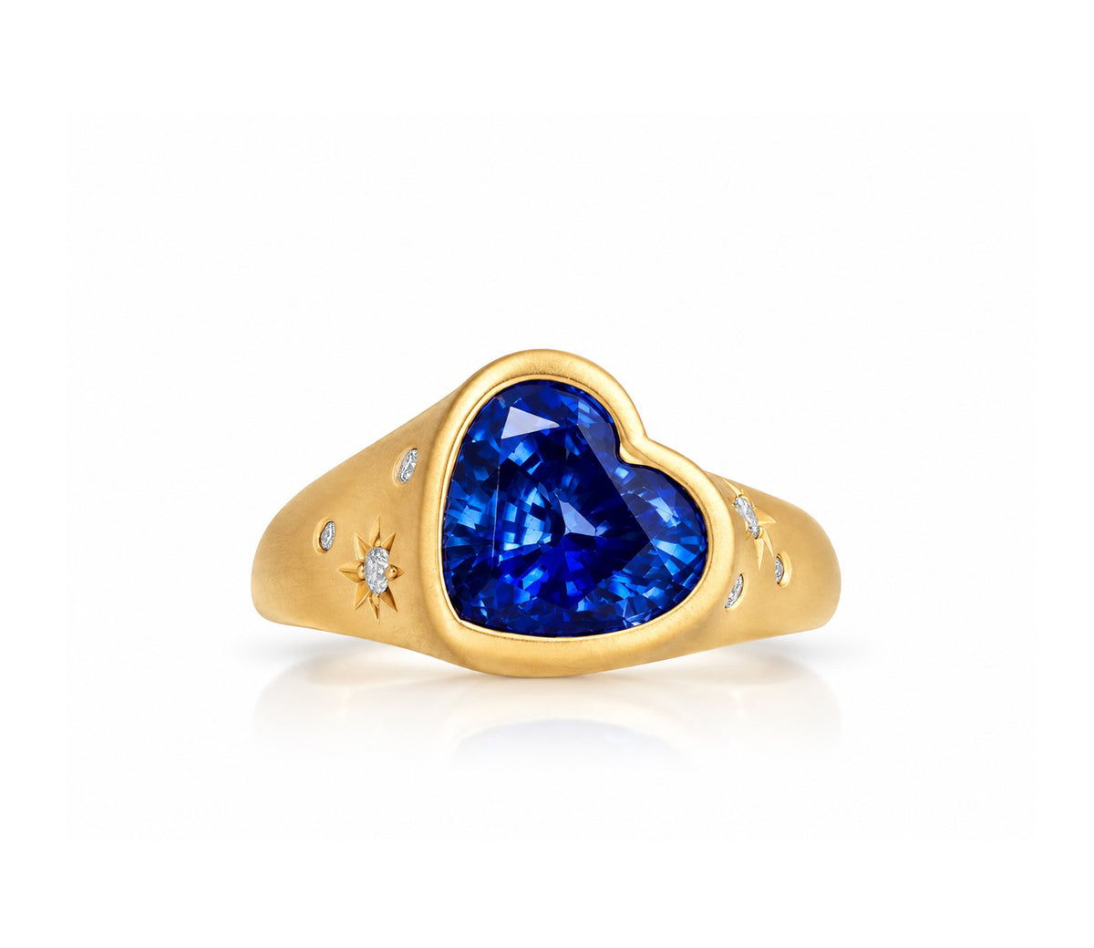 Ceylon Heart Blue Sapphire Ring