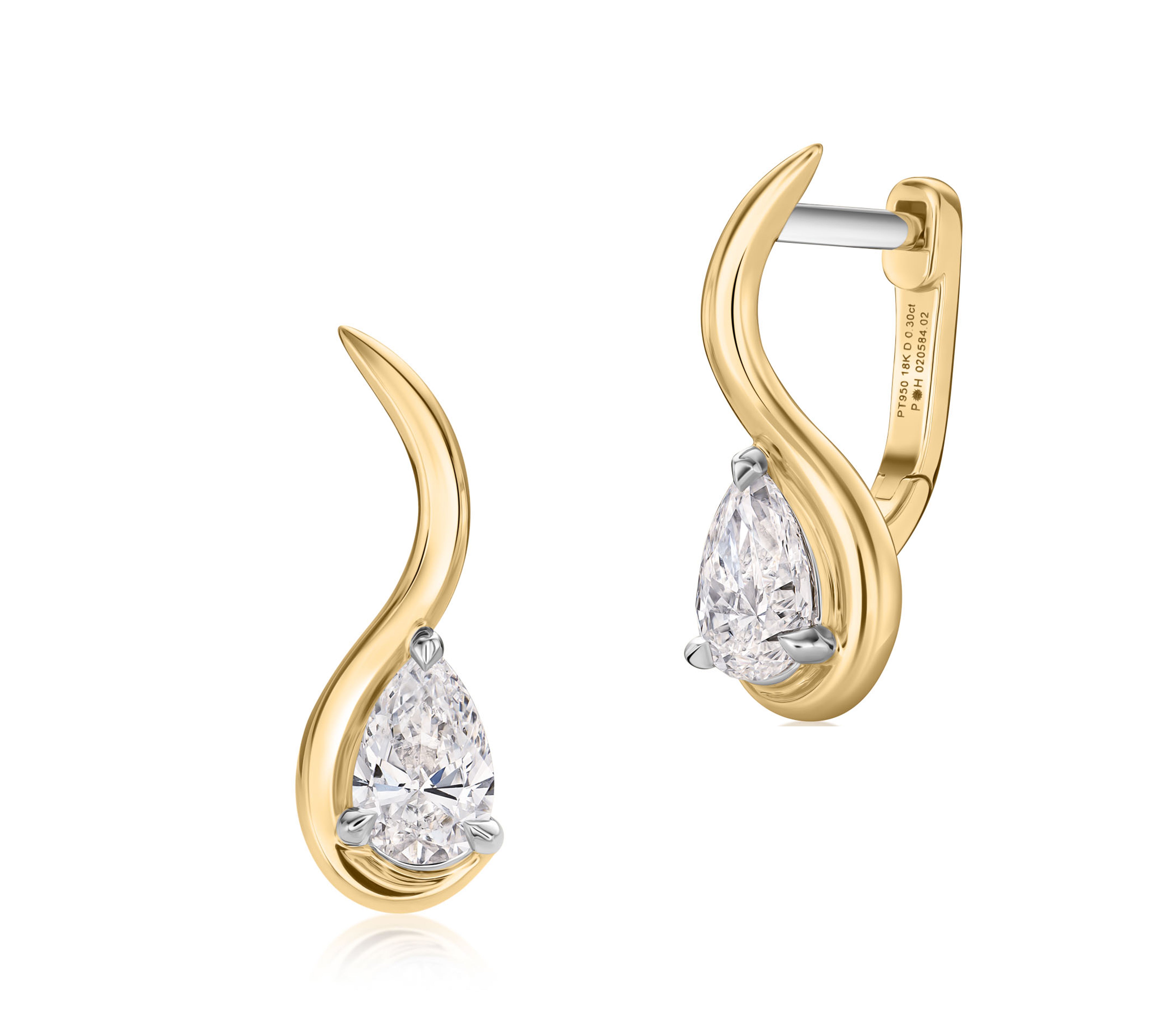 Diamond Pear Swirl Huggies