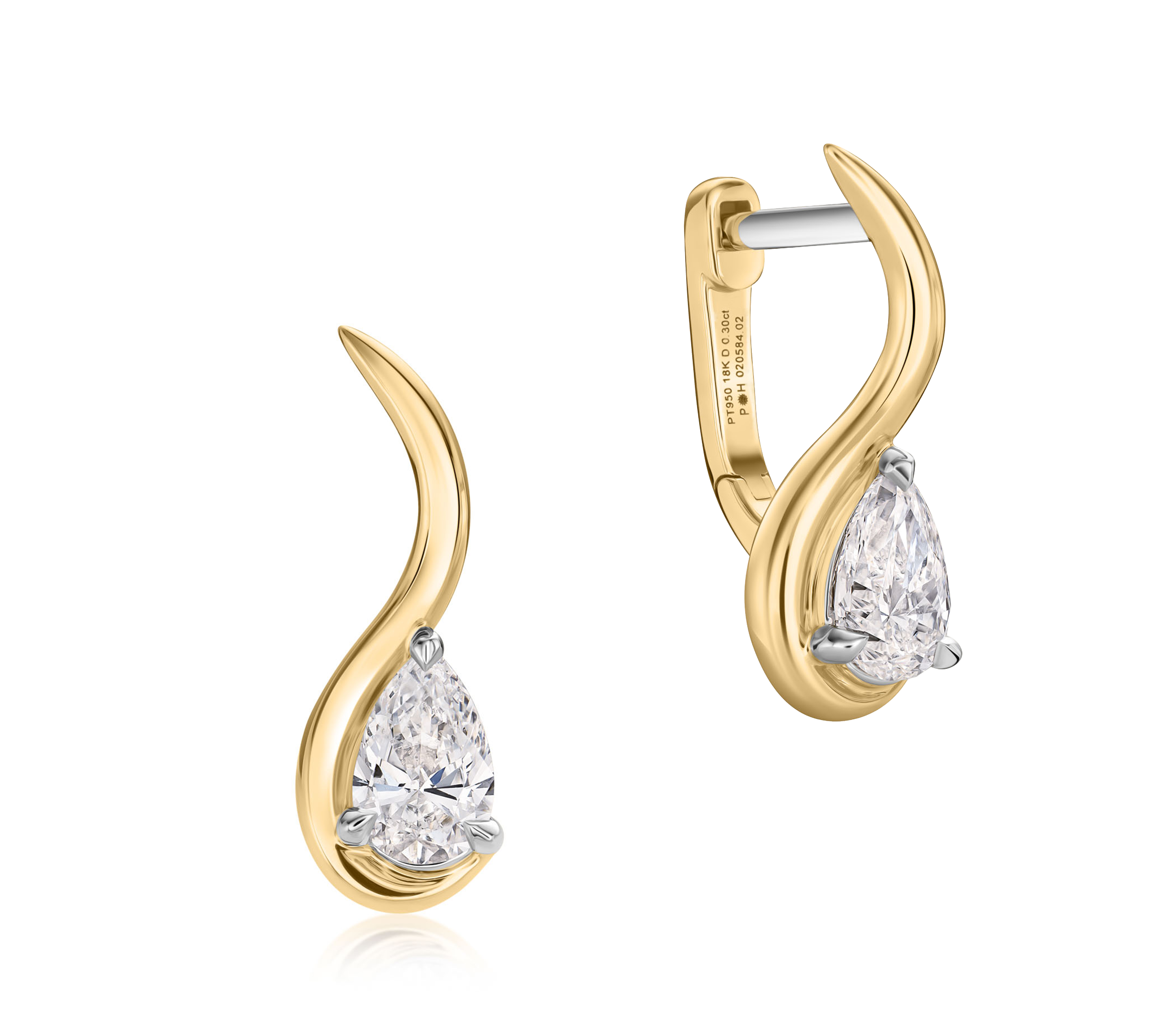 Diamond Pear Swirl Huggies