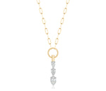 Graduated Triple Pear Shape Diamond Necklace