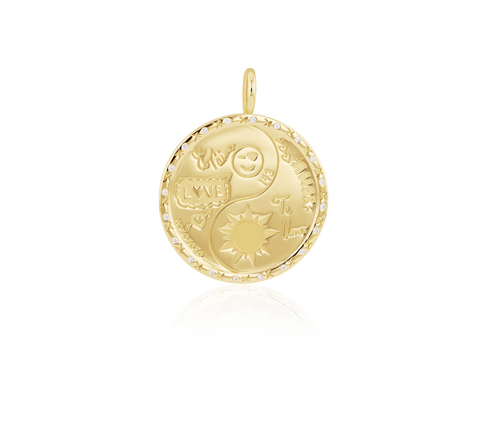 27 mm Yin Yang Love Languages Pendant