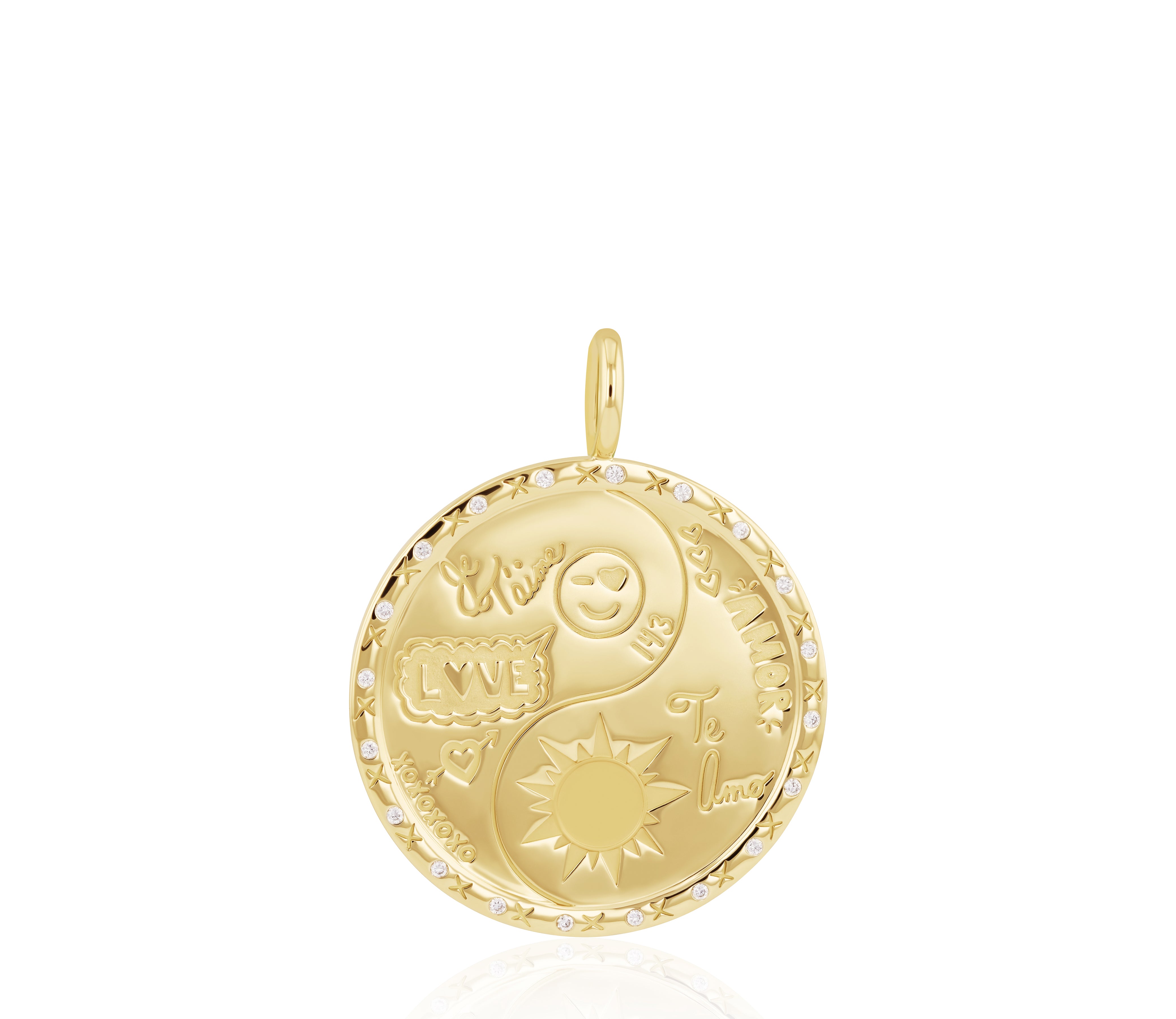 27 mm Yin Yang Love Languages Pendant